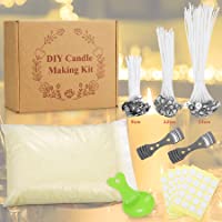 Popolic 150 PCS Mecha Vela con 1 kg Cera de Soja- Mechas de Velas Naturales- Kit de Fabricación de Velas con 100…
